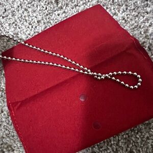 Silver ball chain choker necklace